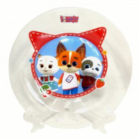 Тарелка Кошечки-Собачки 19,5см стекло (кратность 12шт!!!) МФК КСТ195-1