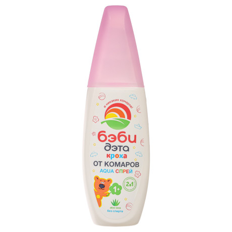 Аква-спрей от комаров детский БЭБИ ДЭТА 2 в 1, п/б, 100 мл