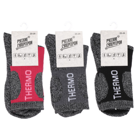 BY Русские Супергерои носки женские, р.23-25, 95% полиэстер, 5% спандекс, разноцветные