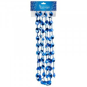 Бусы "Эллипс" цвет синий Волшебная страна 104066