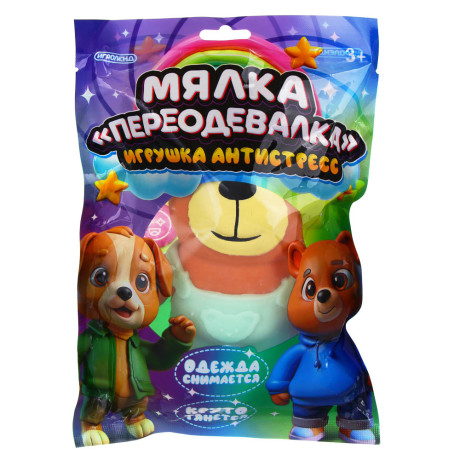 ИГРОЛЕНД Игрушка-антистресс, мялка "Переодевалка", 10х16 см, TPR, 6 дизайнов