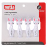 VETTA Набор прищепок 4шт, Кошки, пластик, 2 цвета