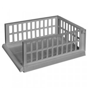 Органайзер с выдвижной полкой на роликах SMART l 450х345х180мм серый, пластик 435264511 Бытпласт