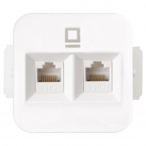 Bylectrica Гармония мех.роз. СУ комп. 2 мест. RJ-45, белый (корп. ABS) РК216-021