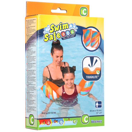 BESTWAY Нарукавники COLORIFY  TOUGHLITE  размера L/XL, 30x15см, 32274