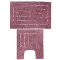 VETTA Набор ковриков для ванной и туалета 40x60+40x40 см, хлопок, лавандовый, (Индия)