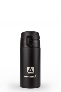 Термокружка Арктика 705-350, 0,35л, текстурный черный, нерж.сталь
