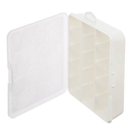 Органайзер для мелочей Keeplex Fiori с разделителями M 19х16х4,5см, пластик, белое облако