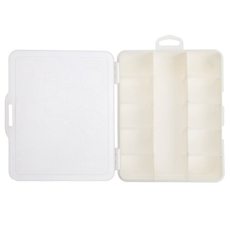 Органайзер для мелочей Keeplex Fiori с разделителями M 19х16х4,5см, пластик, белое облако