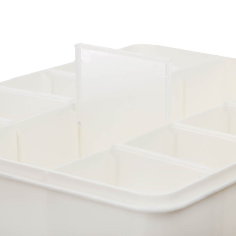Органайзер для мелочей Keeplex Fiori с разделителями M 19х16х4,5см, пластик, белое облако
