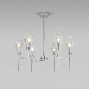 Eurosvet люстра 6x60W E14 700х700х680 мет прозр./хром Prism 60143/6 Умный дом a061939