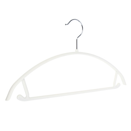 VETTA Вешалка с перекладиной, 40х21.5х1 см, пластик с покрытием Soft-touch, белая