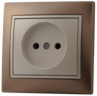 Lezard Мира роз. СУ 1мест. 16А корич. металлик с перламутр. встав. (керамика, корп.PC)  701-3130-121