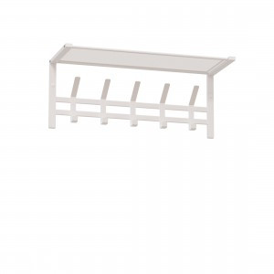 Вешалка с полкой Торонто 21 (5 крюч.) 67*27*27см (БЕЛЫЙ)  ВСПТ21 Б под заказ ЗМИ