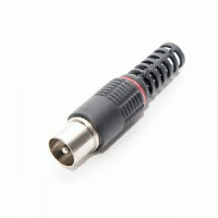 Штекер TV пласт. черн. Сигнал