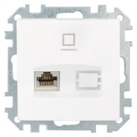 Bylectrica СТИЛЬ мех. компьютерной розетки белый, (РК18-007)