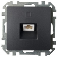 Bylectrica СТИЛЬ мех. компьютерной розетки черный графит, (РК18-007 черный графит)