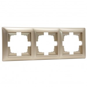 Bylectrica СТИЛЬ рамка 3 мест. СУ шампань (ЮЛИГ.735212.216 шампань)