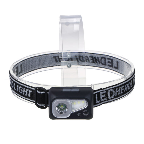 Фонарь налобный тм ЕРМАК, сенсорный, XPE LED + 3 SMD, 6 режимов, 500мАч, зарядка Type C, 57х29х38 мм