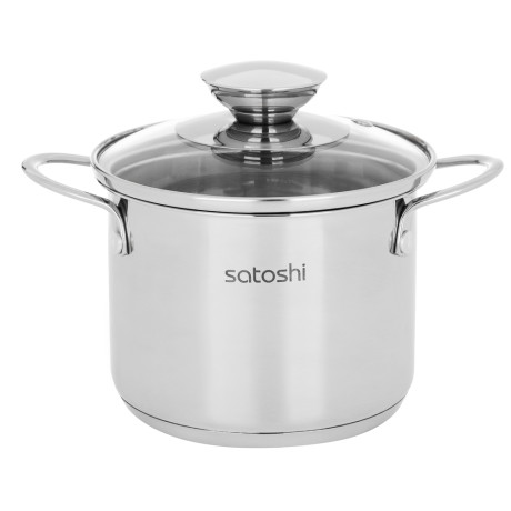 SATOSHI Мини Кастрюля 12х9,0см. 1,0 л. со стекл. крышкой, индукция