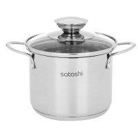 SATOSHI Мини Кастрюля 12х9,0см. 1,0 л. со стекл. крышкой, индукция