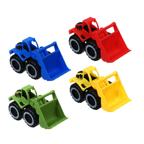 ИГРОЛЕНД Трактор с ковшом, подвижные детали, PP, 19х23,5х7 см, 4 дизайна