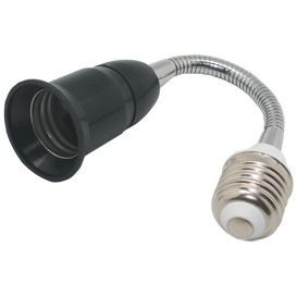 Ecola переходник гибкий с цоколя E27 на E27 150мм Черный A7F17BEAY (6!)