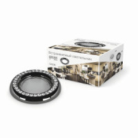 Gauss CA038 св-к встр. MR16 Круг выпуклый стразы 85(60)x35 Крист./Черный