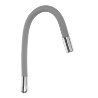 Излив смесителя для кухни, гибкий, силиконовый, 1 режим, 50см, серый
