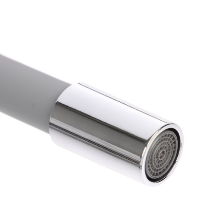 Излив смесителя для кухни, гибкий, силиконовый, 1 режим, 50см, серый