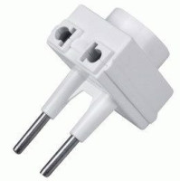 REXANT сет. вилка-переходник (адаптер, тройник) 10А &quot;козья ножка&quot; 3роз. белый ИУ 11-1065