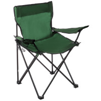 РУССО ТУРИСТО Кресло складное с подлокотниками, подстаканником,45х45х72см,сталь d13мм, до 120кг
