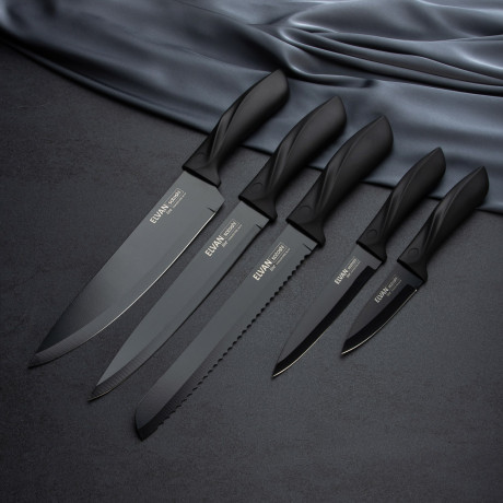 SATOSHI Эльван Набор ножей кухонных 6пр, на подставке