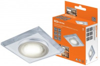 TDM GU5.3 MR16 50W св-к встр 03-01 квадратный 12/220В зеркальн/хром декор стекло (10!) SQ0359-0043