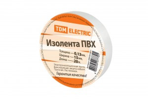 TDM Изолента ПВХ 15/20 белая (10!) SQ0526-0011