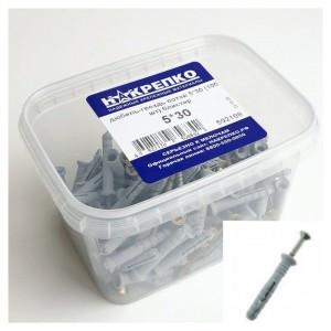 Дюбель-гвоздь потайной 5*30 (100 шт EC) (цена за уп) НАКРЕПКО 502108