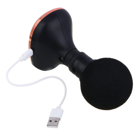 LEBEN Массажёр перкуссионный, 5 режимов, чёрный, 500 мА/ч, сила удара до 10кг