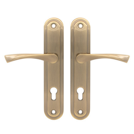 Ручки на планке AVERS HP-85.0423-AB (бронза, под цилиндр, межос-85мм)   \24