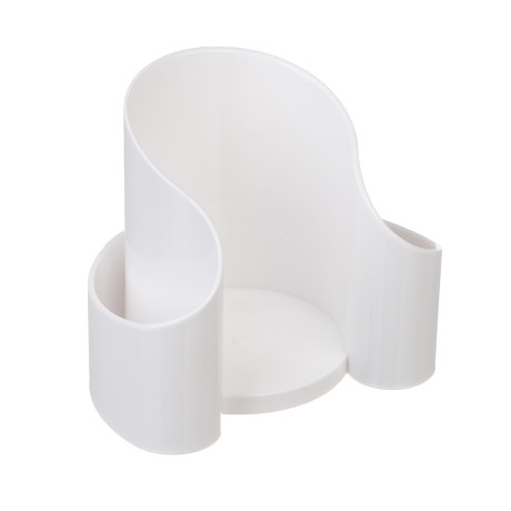 Органайзер для ватных дисков и палочек тм ЮНИLOOK, пластик,10,5х7,5х9 см, белый