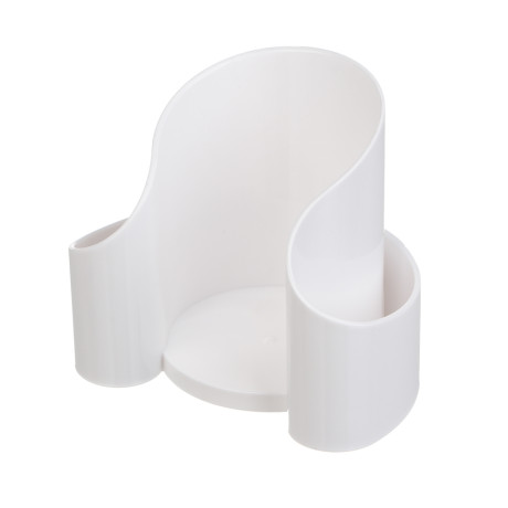 Органайзер для ватных дисков и палочек тм ЮНИLOOK, пластик,10,5х7,5х9 см, белый