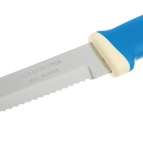 Tramontina Felice Нож для мяса с зубчатым лезвием 12.7см, картонный блистер, цена за 2шт, 23492/215