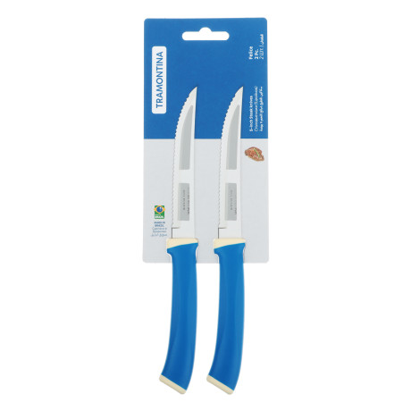 Tramontina Felice Нож для мяса с зубчатым лезвием 12.7см, картонный блистер, цена за 2шт, 23492/215