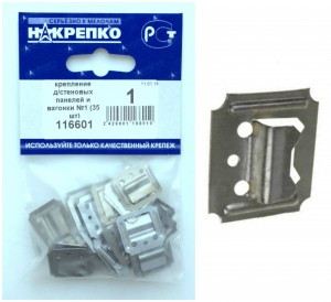 Крепление д/стеновых панелей и вагонки №1 (35 шт BL) (цена за уп) НАКРЕПКО 116601