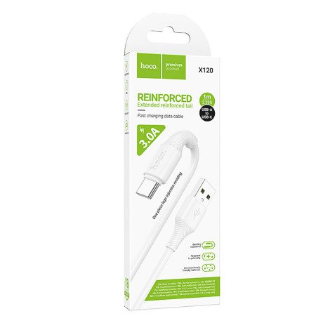 hoco. Кабель для зарядки модель X120, USB-C 1м, цвет: белый