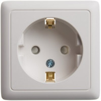 Systeme Electric Хит роз. ОУ 1 мест. бел. (пл.осн., изол.пл., земля, штор.) РА16-138И-б (132!)