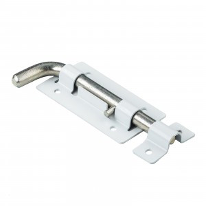 Засов Киров Секрет ЗД-03 белый круглый Г-образный (20)