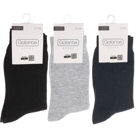 GALANTE Носки мужские, р.27-29, 85% хлопок, 10% полиамид, 5% спандекс, разноцветные, #8