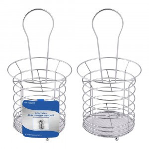 Подставка д/стол.приборов круглая (кратность 2шт!!!), сталь/хром проволока AN52-37 Мультидом