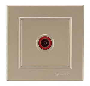 Makel Karea роз. TV СУ 1 мест. латунь (RG6, проходная) 56057007