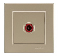 Makel Karea роз. TV СУ 1 мест. латунь (RG6, проходная) 56057007